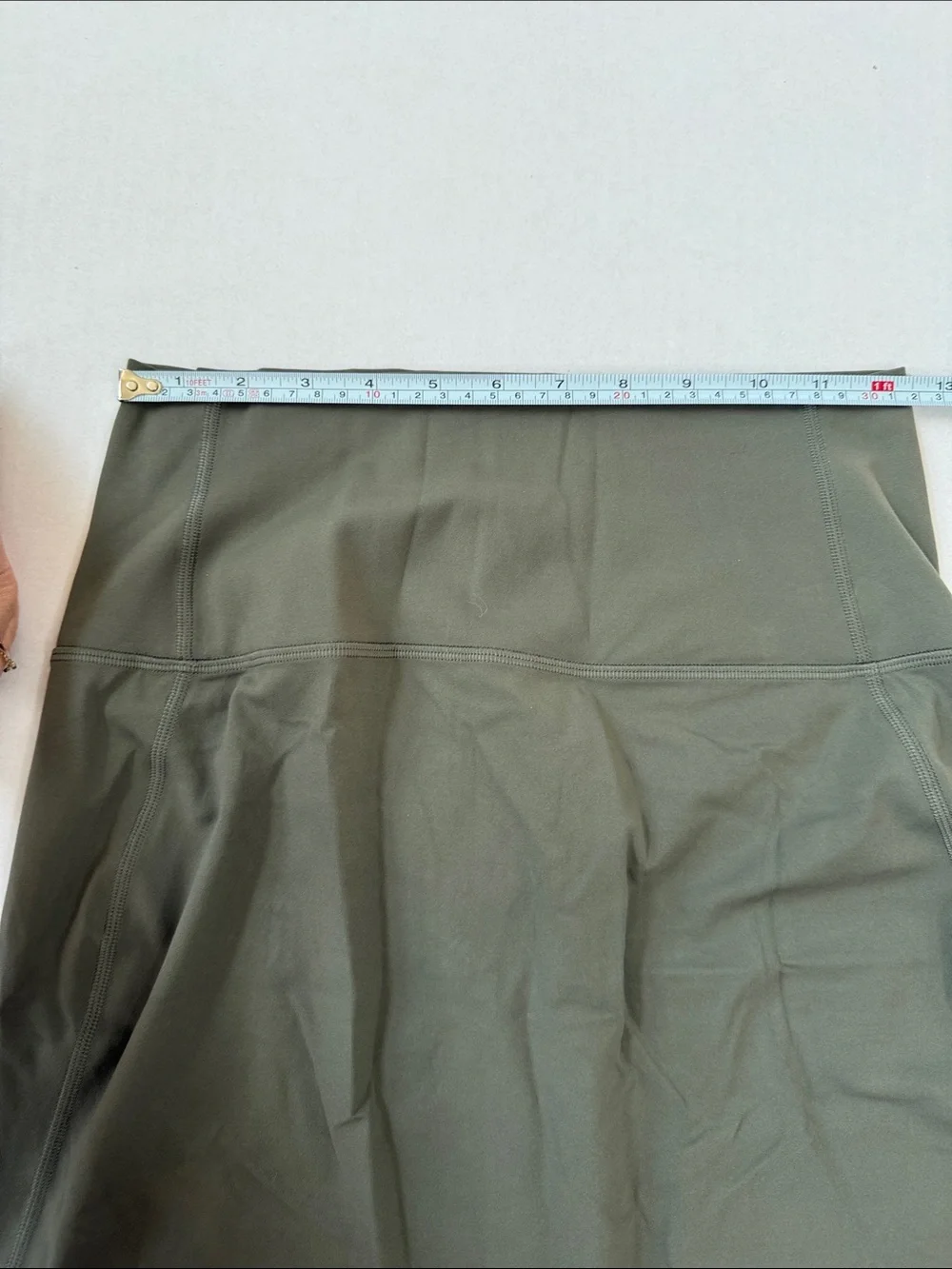 Lululemon Nulu Slim Fit High Rise Skirt Olive Green size 8 - Picture 7 of 12